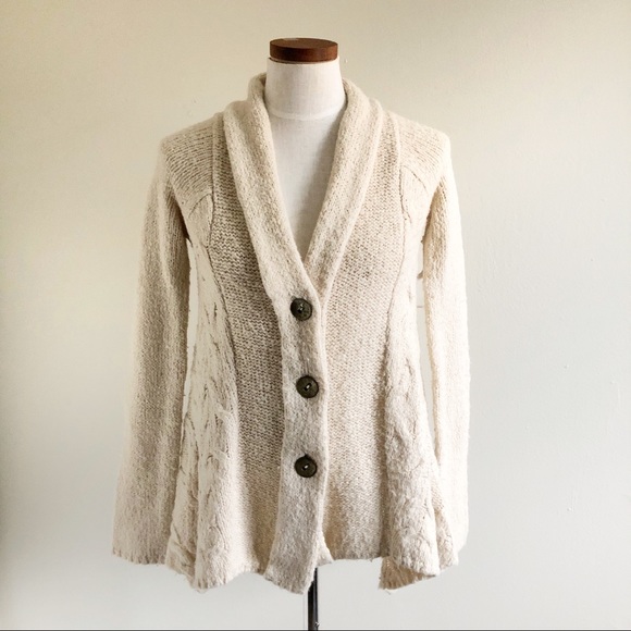 Free People Sweaters - Free People wool blend cream cable-knit sweater